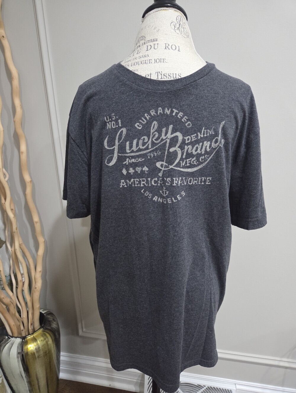 Lucky Brand Charcoal Graphic Tee Sz.L